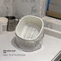 Double Layer Draining Basket for Kitchen and Fruit Storage