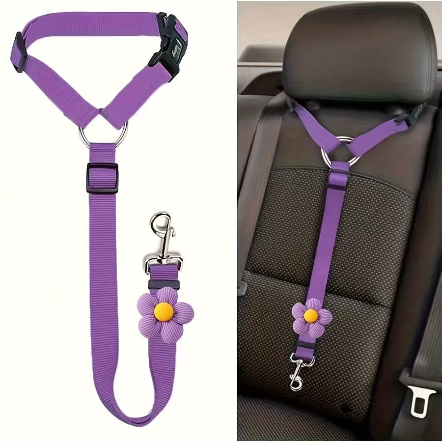 Retractable Pet Safety Leash with Car Attachment