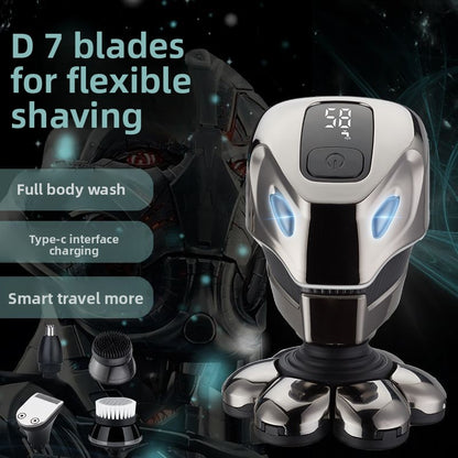 7D Floating Head Electric Shaver with LED Display