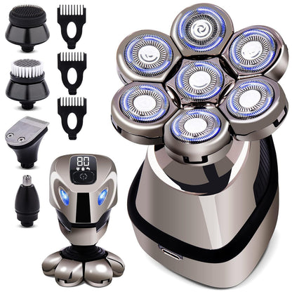 7D Floating Head Electric Shaver with LED Display